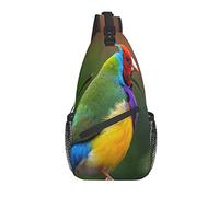 Gouldian Finch Bird Cross Chest Bag Diagonally Sling Backpack Crossbody Shoulder Bag Travel Hiking Daypacks for Men Women