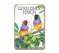 Gouldian Finch Bird Iron Poster Painting Tin Sign Vintage Wall Decor For Cafe Bar Pub Home Beer Decoration Crafts Retro Metal Tin Sign 8X12 Inches