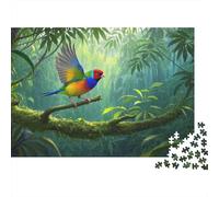 Gouldian Finch Jigsaw Puzzles Puzzles for Adults Kids. 1000 Pieces Impossible Challenge Toy Educational Game Home Decoration for Adults& Kids Age 14 Years Up (75x50cm)