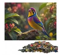 Gouldian Finch Wooden Jigsaw Puzzle, Adult Activity, 300 Pieces | Jigsaw Puzzle - New Year puzzle activity with screen-free home activity.