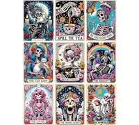 GOUOYANA Skull Diamond Art Kits for Adults-9pcs Tarot Diamond Painting Kits