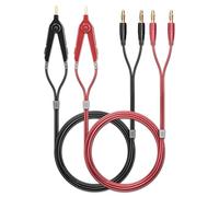 Goupchn LCR Meter Test Leads Terminal Kelvin Clips Cable Wires to 4mm Banana Plugs Gold-Plated 1.2m/3.94ft for DMM