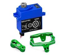 GOUPRC 7KG 2065 Digital Micro Servo of Metal Steel Gear with Mount and Servo Horn for 1/18 TRX4M Servo RC Car Upgrade Parts (Green)