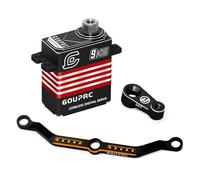 GOUPRC 9KG Coreless Digital RC Servo for 1/18 TRX4M RC Car Upgrade, High Torque All Metal Servo with Steering Link and 25T Servo Horn Red