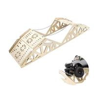 GOUPRC Wood Bridge Obstacle Course of 4PCS Iron Rope for RC Car Crawler 1/18 1/24, RC Truck Simulation Steep Slope Ramps Roadblock DIY