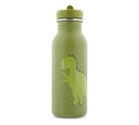 Trixie Drinking Bottle - Mr. Dino - 500ml Stainless Steel Water Bottle for Kids - Green - Leakproof - Eco-Friendly and BPA-Free