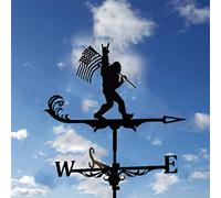 Gourd Bigfoot Ape Man Savage Weathervane Metal Iron Wind Vane Iron Weathervane Retro Weather Vane Garden Patio Yard Ornament Decoration Weathervane Medium