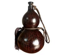 Gourd Bottle, Retro Gourd Water Bottle Bee-Waxed Gourd Water Bottle with Leakproof Roped Cap Natural Gourd Water Bottle for Daily Use, Outdoor Adventures, Role Playing Props