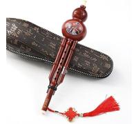 Gourd Flute,Gourd Silk,Wind Instrument,Hulusi Cucurbit Flute Performance Recording Stage Performance Cflat B-key Cucurbit Flute Musical Ethnic Instrument(B Flat)