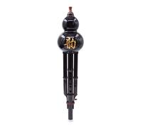Gourd flute, Hulusi flute, bamboo wind instrument Chinese traditional bottle gourd silk in Chinese style for students, beginners stage show(Nero)
