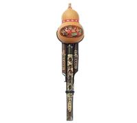 Gourd Flute Made of Bamboo, Chinese Hulusi Gourd Flute, National Wind Instrument in B-flat key Traditional Hulusi Flute Professional Flute Instrument for Music Lovers Beginners
