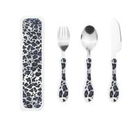 Gourd-Handle Cutlery Set - Elegant 3-Piece Knife, Fork & Spoon Trio with Premium Pp Plastic Handles & 430 Stainless Steel Heads - Perfect for Christmas, Parties, Picnics & Gifting