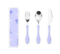 Gourd-Handle Cutlery Set - Elegant 3-Piece Knife, Fork & Spoon Trio with Premium Pp Plastic Handles & 430 Stainless Steel Heads - Perfect for Christmas, Parties, Picnics & Gifting