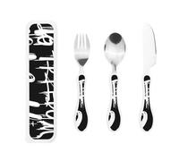 Gourd-Handle Cutlery Set - Elegant 3-Piece Knife, Fork & Spoon Trio with Premium Pp Plastic Handles & 430 Stainless Steel Heads - Perfect for Christmas, Parties, Picnics & Gifting