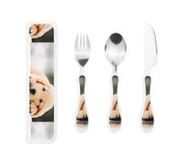 Gourd-Handle Cutlery Set - Elegant 3-Piece Knife, Fork & Spoon Trio with Premium Pp Plastic Handles & 430 Stainless Steel Heads - Perfect for Christmas, Parties, Picnics & Gifting