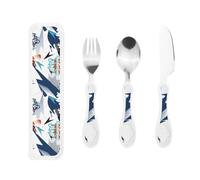 Gourd-Handle Cutlery Set - Elegant 3-Piece Knife, Fork & Spoon Trio with Premium Pp Plastic Handles & 430 Stainless Steel Heads - Perfect for Christmas, Parties, Picnics & Gifting