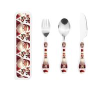 Gourd-Handle Cutlery Set - Elegant 3-Piece Knife, Fork & Spoon Trio with Premium Pp Plastic Handles & 430 Stainless Steel Heads - Perfect for Christmas, Parties, Picnics & Gifting