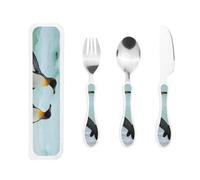 Gourd-Handle Cutlery Set - Elegant 3-Piece Knife, Fork & Spoon Trio with Premium Pp Plastic Handles & 430 Stainless Steel Heads - Perfect for Christmas, Parties, Picnics & Gifting