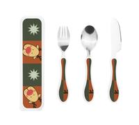 Gourd-Handle Cutlery Set - Elegant 3-Piece Knife, Fork & Spoon Trio with Premium Pp Plastic Handles & 430 Stainless Steel Heads - Perfect for Christmas, Parties, Picnics & Gifting