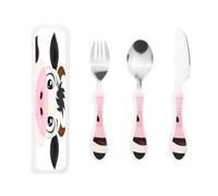 Gourd-Handle Cutlery Set - Elegant 3-Piece Knife, Fork & Spoon Trio with Premium Pp Plastic Handles & 430 Stainless Steel Heads - Perfect for Christmas, Parties, Picnics & Gifting