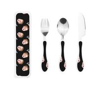 Gourd-Handle Cutlery Set - Elegant 3-Piece Knife, Fork & Spoon Trio with Premium Pp Plastic Handles & 430 Stainless Steel Heads - Perfect for Christmas, Parties, Picnics & Gifting