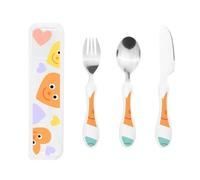 Gourd-Handle Cutlery Set - Elegant 3-Piece Knife, Fork & Spoon Trio with Premium Pp Plastic Handles & 430 Stainless Steel Heads - Perfect for Christmas, Parties, Picnics & Gifting