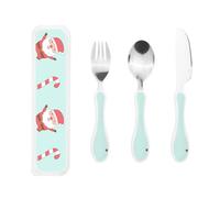 Gourd-Handle Cutlery Set - Elegant 3-Piece Knife, Fork & Spoon Trio with Premium Pp Plastic Handles & 430 Stainless Steel Heads - Perfect for Christmas, Parties, Picnics & Gifting