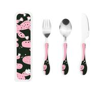 Gourd-Handle Cutlery Set - Elegant 3-Piece Knife, Fork & Spoon Trio with Premium Pp Plastic Handles & 430 Stainless Steel Heads - Perfect for Christmas, Parties, Picnics & Gifting