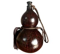 Gourd Water Bottle 1000ml Leak-Proof Seal Gourd Bottle Retro Metal Mouthpiece Unique for Home Decor, Daily Drinking, Outdoor Activities and Cosplay