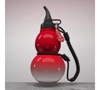 Gourd Water Bottle, 28 oz Gourd Sports Water Bottle for Travel Gym, Tritan Gourd Style Water Bottle with Strap/Stickers, Chinese Retro-Inspired Gourd Portable Drinking Cup Leakproof Jug (Red)