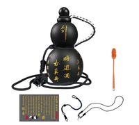 Gourd Water Bottle, 800ml Gourd Sports Water Bottle,Large Capacity Gourd Style Water Bottle,Chinese Retro-Inspired Bottle Gourd Bottle,Chinese Taoist Calligraphy Ink Inspired Gourd Flask,for Gym