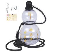 Gourd Water Bottle - 800ml Large Capacity | Vintage Chinese Style | With Backpack Strap, Belt & Sticker, 370g, 22x11.5cm, Sports Design, for Gym, Travel & Outdoor Hydration, Gift for Elders