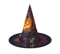 Gourd Wraith Print Halloween Witch Hat Cosplay Party Accessory