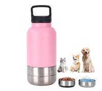 Gourde Pour Chien Portable Avec Bol Intégré | Bouteille D’Eau Pour Animaux De Compagnie En Plein Air | Distributeur D’Eau Anti-Fuite Pour Promenade, Voyage, Randonnée | Facile À Utiliser Et Transporte