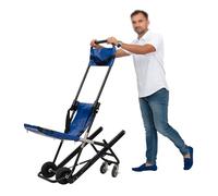 GOURIXIN Manual Lift Stair Chair, Folding Corridor Evacuation Chair Aluminum Alloy Stair Climbing Wheelchair 350.53 lbs Capacity to Assist High-Rise EMS Transfer