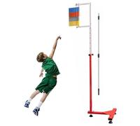 GOURIXIN Vertical Jump Tester Floor-Standing 5.58-11.81 ft Vertical Jump Trainer Height Measurement Tool with Telescopic Reset Pole, For Volleyball Basketball Dunk Training Aid 4color paddles