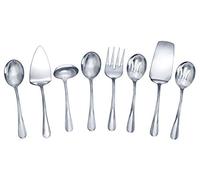 Gourmet Basics by Mikasa 5181046 Kaylee 8-Piece Stainless Steel Hostess Serving Utensil Set