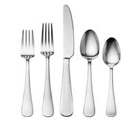 Gourmet Basics by Mikasa 5275436 Symmetry 20-Piece 18/0 Stainless Steel Flatware Set