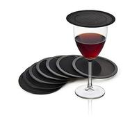 Gourmet Basics by Mikasa Drink Covers with Bug Screen, Black