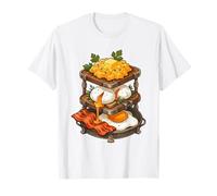 Gourmet Breakfast Stack Poached Scrambled Butter-Fried Eggs T-Shirt