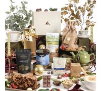 Gourmet Christmas Hamper Gift - Alcohol Free Hamper for Couples, Friends & Family - Luxury Chocolates, Biscuits, Tea & Coffee, Sweet & Savoury Gift Hamper - For Xmas, Birthdays, Thank Yous