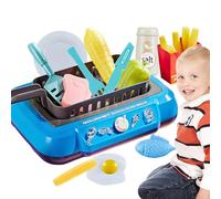 Gourmet Cooking Box Toy - Kids Kitchen, Pretend Set | Realistic Play Food Accessories Kit, Reusable Utensil for Boys Girls Birthday Present Development Fun Creative Learning