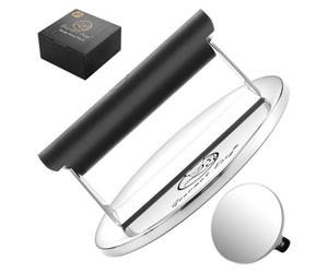 Gourmet Easy 800 G Smash Burger Press Stainless Steel, Smasher For Griddle Heat Resistant Handle,hamburger Press,dishwasher Safe Grill Meat