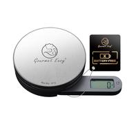 Gourmet Easy Dynamo Food Scale for Kitchen, Battery-Free Technology Kitchen Scale, Food Weight Scale, Weight in Grams & Ounces, Multifunctional Food Scale for Cooking, Baking & Meal Prep, Round