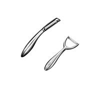 Gourmet Easy I-Shaped & Y-Shaped Stainless Steel Peeler Set - Silver