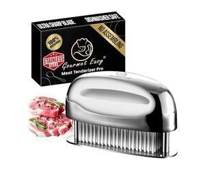 Gourmet Easy Meat Tenderizer Tool with 60 Stainless Steel Sharp Needles | Tenderises Meat Quickly, No Assembly Needed Meat Tenderiser, One-Piece Design Prevents Loose Parts, 5-Year Warranty
