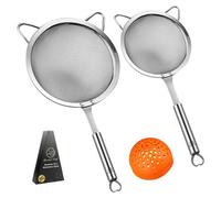 Gourmet Easy Set Of 2 Stainless Steel Strainer - Silver