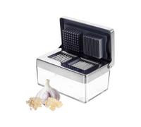 Gourmet Easy Stainless Steel 2-In-1 Garlic Press & Super Thin Slicer - Silver