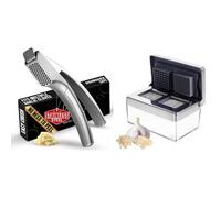 Gourmet Easy Stainless Steel Garlic Easy Fine Mince & Garlic Chopper Set