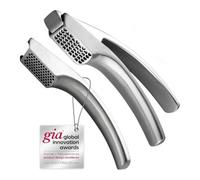 Gourmet Easy Stainless Steel Garlic Press With Two Detachable Handles - Fine & Coarse Garlic